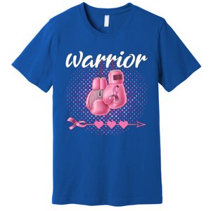 Breast Cancer Awareness Pink Boxing Gloves Warrior Cute Gift Premium T-Shirt