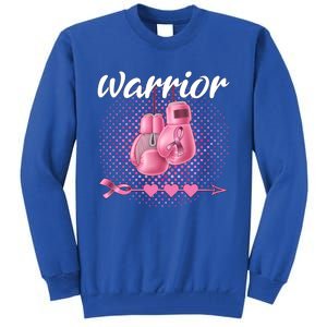 Breast Cancer Awareness Pink Boxing Gloves Warrior Cute Gift Tall Sweatshirt