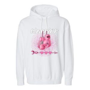 Breast Cancer Awareness Pink Boxing Gloves Warrior Cute Gift Garment-Dyed Fleece Hoodie