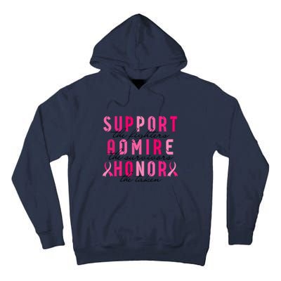 Breast Cancer Awareness Support Admire Honor Pink Ribbon Gift Tall Hoodie