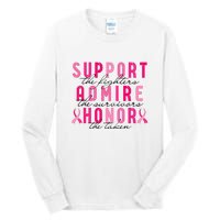 Breast Cancer Awareness Support Admire Honor Pink Ribbon Gift Tall Long Sleeve T-Shirt