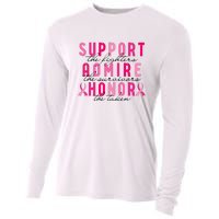 Breast Cancer Awareness Support Admire Honor Pink Ribbon Gift Cooling Performance Long Sleeve Crew