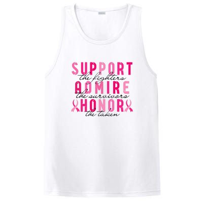 Breast Cancer Awareness Support Admire Honor Pink Ribbon Gift PosiCharge Competitor Tank