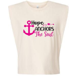 Breast Cancer Awareness Hope Anchors The Soul Garment-Dyed Women's Muscle Tee