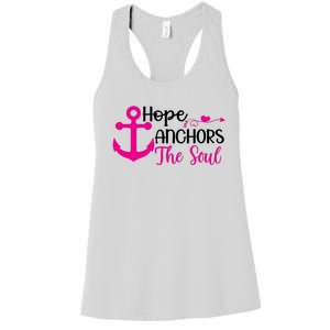 Breast Cancer Awareness Hope Anchors The Soul Women's Racerback Tank