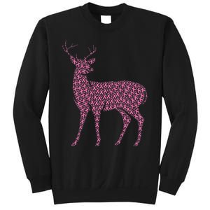 Breast Cancer Awareness Pink Ribbon & Survivor Deer Sweatshirt