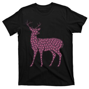 Breast Cancer Awareness Pink Ribbon & Survivor Deer T-Shirt