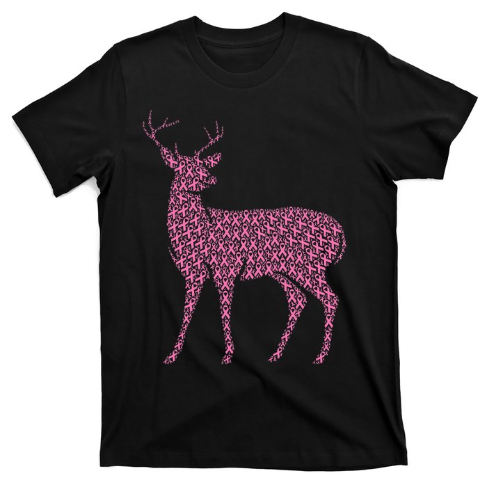 Breast Cancer Awareness Pink Ribbon & Survivor Deer T-Shirt