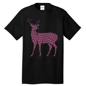 Breast Cancer Awareness Pink Ribbon & Survivor Deer Tall T-Shirt