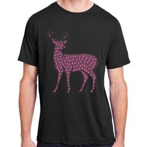 Breast Cancer Awareness Pink Ribbon & Survivor Deer Adult ChromaSoft Performance T-Shirt