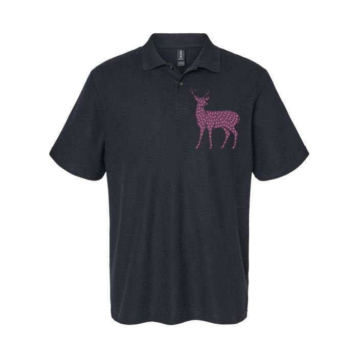 Breast Cancer Awareness Pink Ribbon & Survivor Deer Softstyle Adult Sport Polo