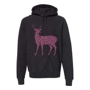 Breast Cancer Awareness Pink Ribbon & Survivor Deer Premium Hoodie