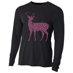 Breast Cancer Awareness Pink Ribbon & Survivor Deer Cooling Performance Long Sleeve Crew