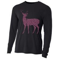 Breast Cancer Awareness Pink Ribbon & Survivor Deer Cooling Performance Long Sleeve Crew