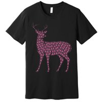 Breast Cancer Awareness Pink Ribbon & Survivor Deer Premium T-Shirt