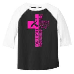 Breast Cancer Awareness Christian Cross Faith Toddler Fine Jersey T-Shirt