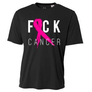 Breast Cancer Awareness Gift Fuck Cancer Retro Distressed Cooling Performance Crew T-Shirt