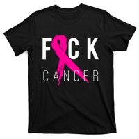 Breast Cancer Awareness Gift Fuck Cancer Retro Distressed T-Shirt