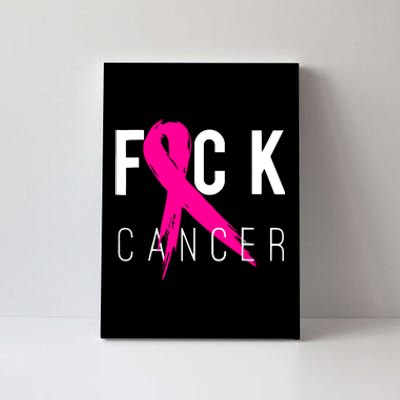 Breast Cancer Awareness Gift Fuck Cancer Retro Distressed Canvas