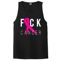 Breast Cancer Awareness Gift Fuck Cancer Retro Distressed PosiCharge Competitor Tank