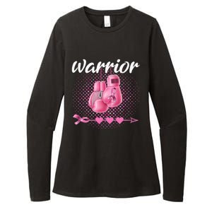 Breast Cancer Awareness Pink Boxing Gloves Warrior Womens CVC Long Sleeve Shirt