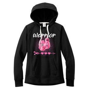 Breast Cancer Awareness Pink Boxing Gloves Warrior Women's Fleece Hoodie