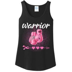 Breast Cancer Awareness Pink Boxing Gloves Warrior Ladies Essential Tank