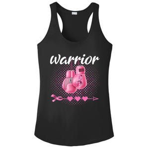 Breast Cancer Awareness Pink Boxing Gloves Warrior Ladies PosiCharge Competitor Racerback Tank