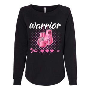 Breast Cancer Awareness Pink Boxing Gloves Warrior Womens California Wash Sweatshirt