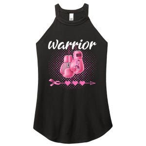 Breast Cancer Awareness Pink Boxing Gloves Warrior Women's Perfect Tri Rocker Tank