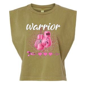 Breast Cancer Awareness Pink Boxing Gloves Warrior Garment-Dyed Women's Muscle Tee