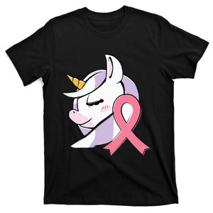 Breast Cancer Awareness Toddler Pink Ribbon Unicorn T-Shirt