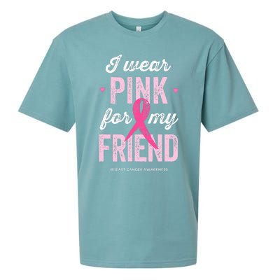 Breast Cancer Awareness s I Wear Pink for My Friend Sueded Cloud Jersey T-Shirt