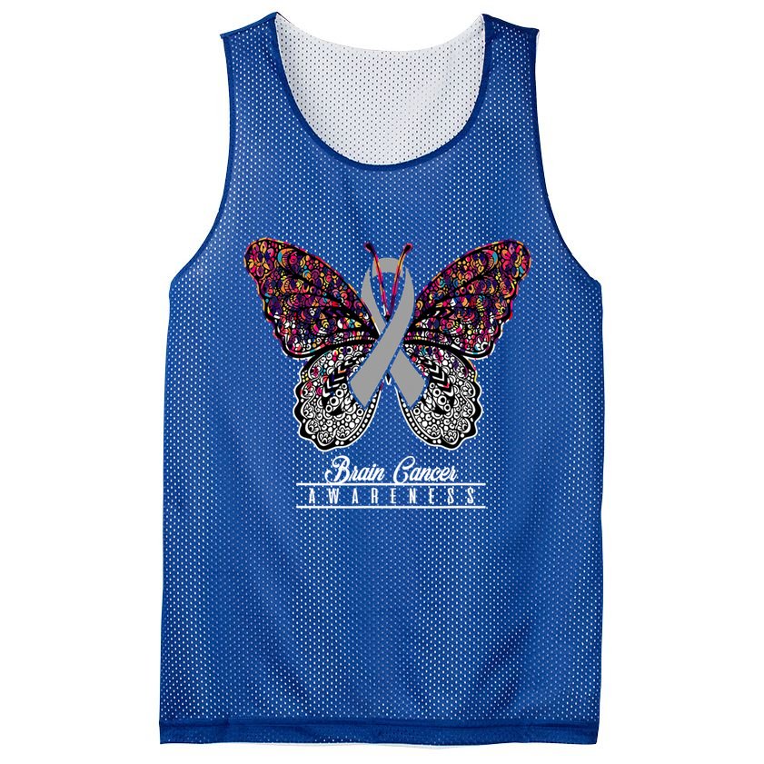 Brain Cancer Awareness Cute Gift Butterfly Lovers Funny Gift Mesh Reversible Basketball Jersey Tank