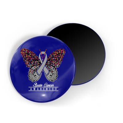 Brain Cancer Awareness Cute Gift Butterfly Lovers Funny Gift Magnet