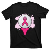 Breast Cancer Awareness Golf Ball Pink Ribbon T-Shirt