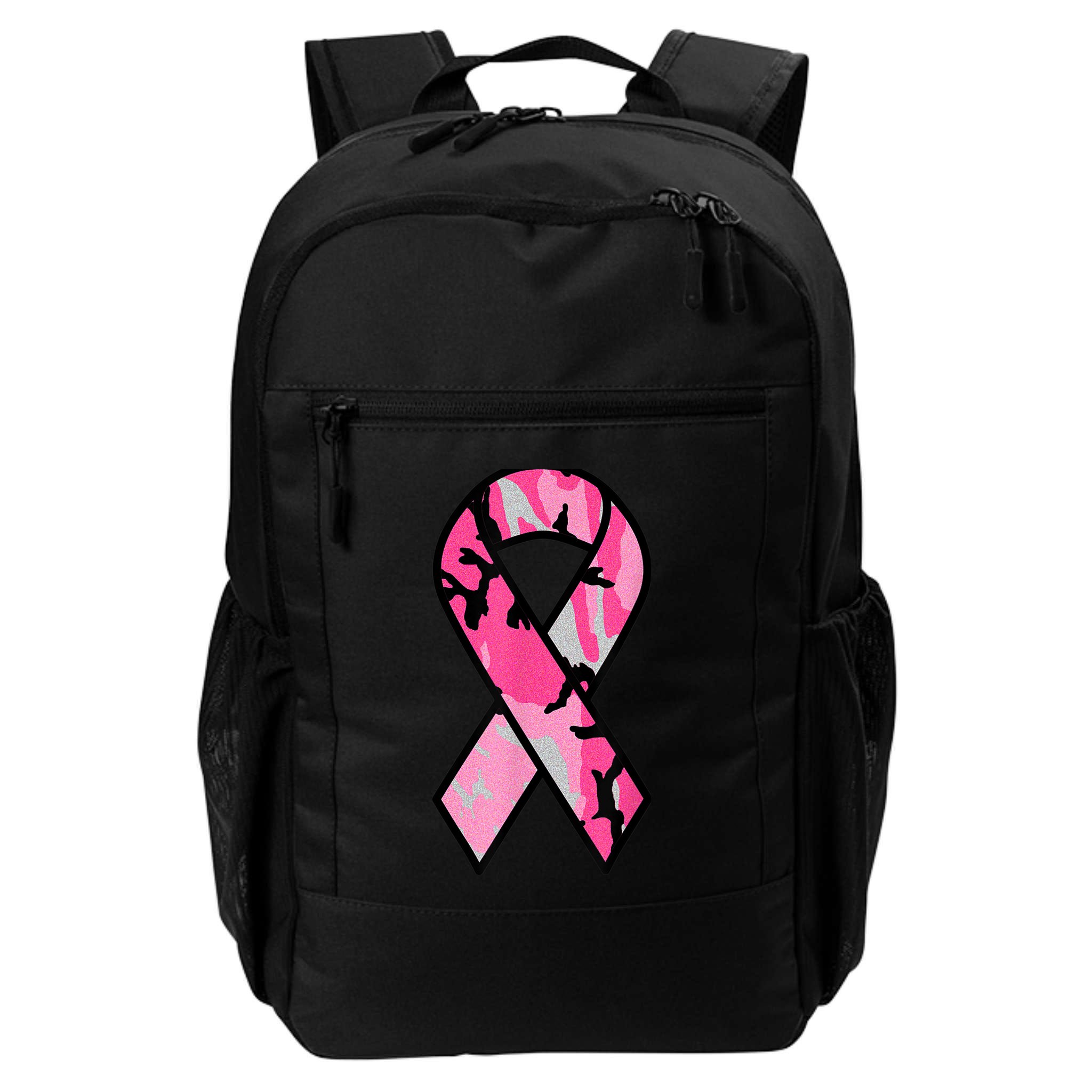 Breast Cancer Awareness  Ribbon Pink Survivor Camo Backpack