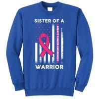 Breast Cancer Awareness Funny Gift Sister Of A Warrior Support Squad Gift Sweatshirt