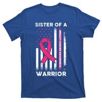 Breast Cancer Awareness Funny Gift Sister Of A Warrior Support Squad Gift T-Shirt