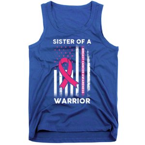 Breast Cancer Awareness Funny Gift Sister Of A Warrior Support Squad Gift Tank Top