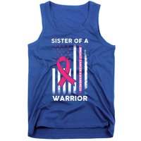 Breast Cancer Awareness Funny Gift Sister Of A Warrior Support Squad Gift Tank Top