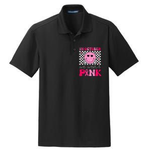 Breast Cancer Awareness In October We Wear Pink Dry Zone Grid Polo