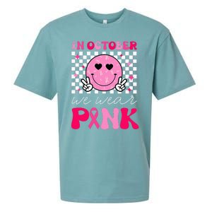 Breast Cancer Awareness In October We Wear Pink Sueded Cloud Jersey T-Shirt