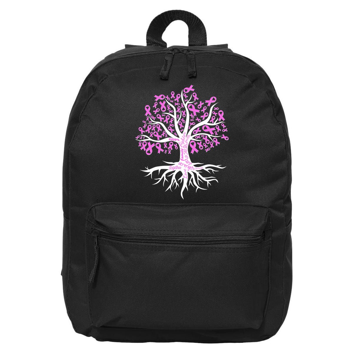 Breast Cancer Awareness Pink Ribbon Tree 16 in Basic Backpack