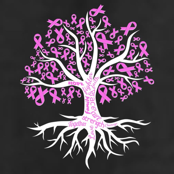 Breast Cancer Awareness Pink Ribbon Tree Trucker Hat