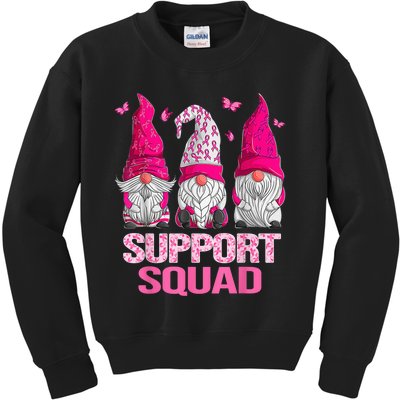 Breast Cancer Awareness Shirt For Wo Gnomes Support Squad Kids Sweatshirt