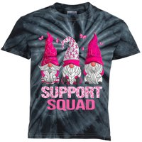 Breast Cancer Awareness Shirt For Wo Gnomes Support Squad Kids Tie-Dye T-Shirt