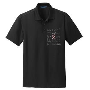 Breast Cancer Awareness Pink Ribbon Mastectomy Awareness Dry Zone Grid Polo