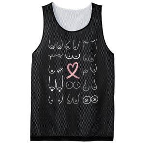 Breast Cancer Awareness Pink Ribbon Mastectomy Awareness Mesh Reversible Basketball Jersey Tank