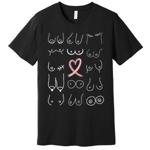 Breast Cancer Awareness Pink Ribbon Mastectomy Awareness Premium T-Shirt